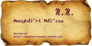 Menyhért Múzsa névjegykártya